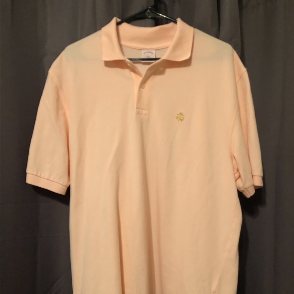Men’s pink brooks brothers polo shirt